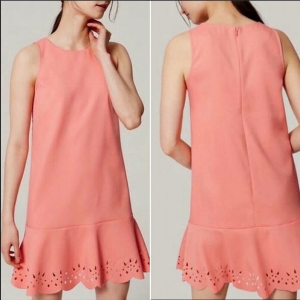 Ann Taylor LOFT Women's Scalloped Edge Dress Size 8